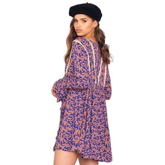 NWT Free People Like You Best Boho Festival Renaissance Mini Dress Size XS - Picture 3 of 13